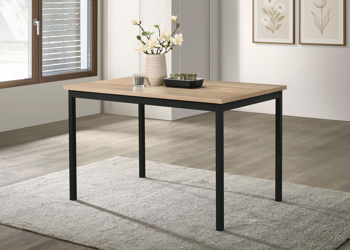 Garza Greige Oak Rectangular 48-inch Dining Table from Coaster - Luna Furniture