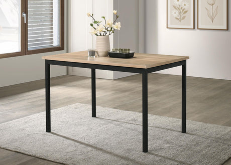 Garza Greige Oak Rectangular 48-inch Dining Table from Coaster - Luna Furniture