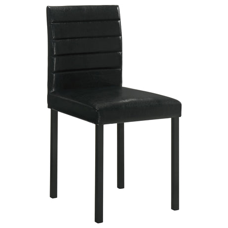 Garza Black Upholstered Dining Side Chair, Set of 4 from Coaster - Luna Furniture