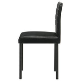 Garza Black Upholstered Dining Side Chair, Set of 4 from Coaster - Luna Furniture