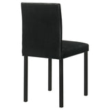 Garza Black Upholstered Dining Side Chair, Set of 4 from Coaster - Luna Furniture