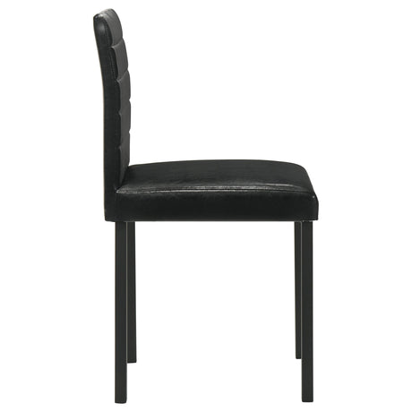 Garza Black Upholstered Dining Side Chair, Set of 4 from Coaster - Luna Furniture