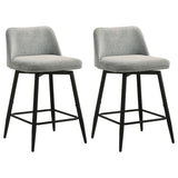 Mellor Grey Fabric Upholstered Swivel Counter Chair (Set of 2) from Coaster - Luna Furniture
