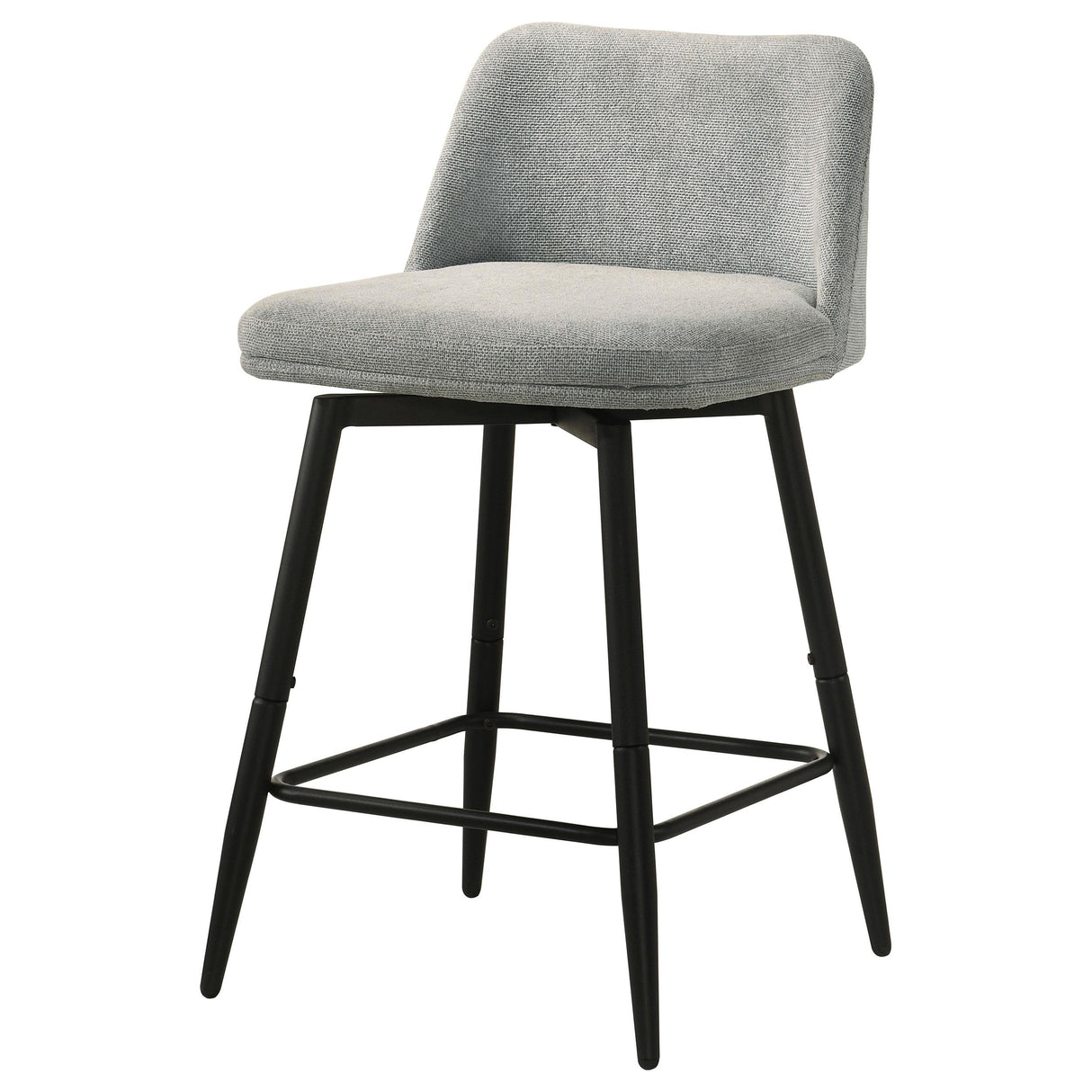Mellor Gray Fabric Upholstered Swivel Counter Chair, Set of 2 from Coaster - Luna Furniture
