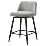 Mellor Gray Fabric Upholstered Swivel Counter Chair, Set of 2 from Coaster - Luna Furniture