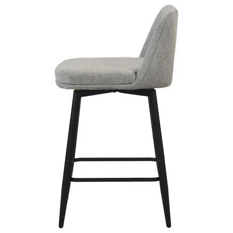 Mellor Gray Fabric Upholstered Swivel Counter Chair, Set of 2 from Coaster - Luna Furniture