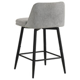Mellor Gray Fabric Upholstered Swivel Counter Chair, Set of 2 from Coaster - Luna Furniture