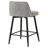 Mellor Gray Fabric Upholstered Swivel Counter Chair, Set of 2 from Coaster - Luna Furniture