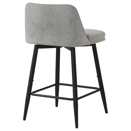 Mellor Gray Fabric Upholstered Swivel Counter Chair, Set of 2 from Coaster - Luna Furniture