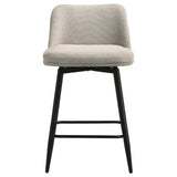 Mellor Slate Brown Fabric Upholstered Swivel Counter Chair (Set of 2) from Coaster - Luna Furniture