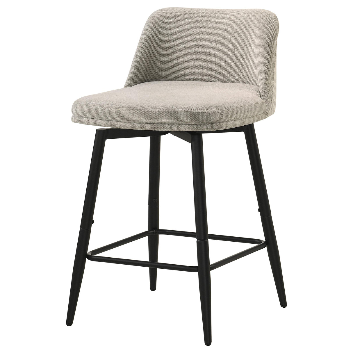 Mellor Slate Brown Fabric Upholstered Swivel Counter Chair, Set of 2 from Coaster - Luna Furniture
