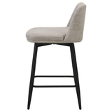 Mellor Slate Brown Fabric Upholstered Swivel Counter Chair, Set of 2 from Coaster - Luna Furniture
