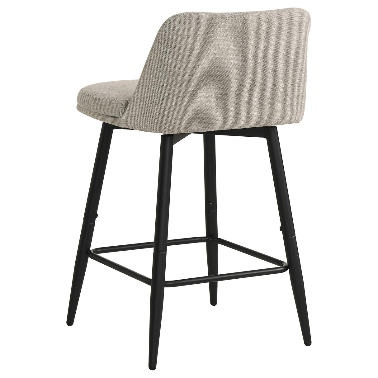 Mellor Slate Brown Fabric Upholstered Swivel Counter Chair, Set of 2 from Coaster - Luna Furniture