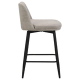 Mellor Slate Brown Fabric Upholstered Swivel Counter Chair, Set of 2 from Coaster - Luna Furniture