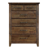 Jerrick Burnished Brown 4-Piece Queen Sleigh Storage Platform Bedroom Set (Queen Bed, Nightstand, Dresser, Mirror) from Homelegance - Luna Furniture