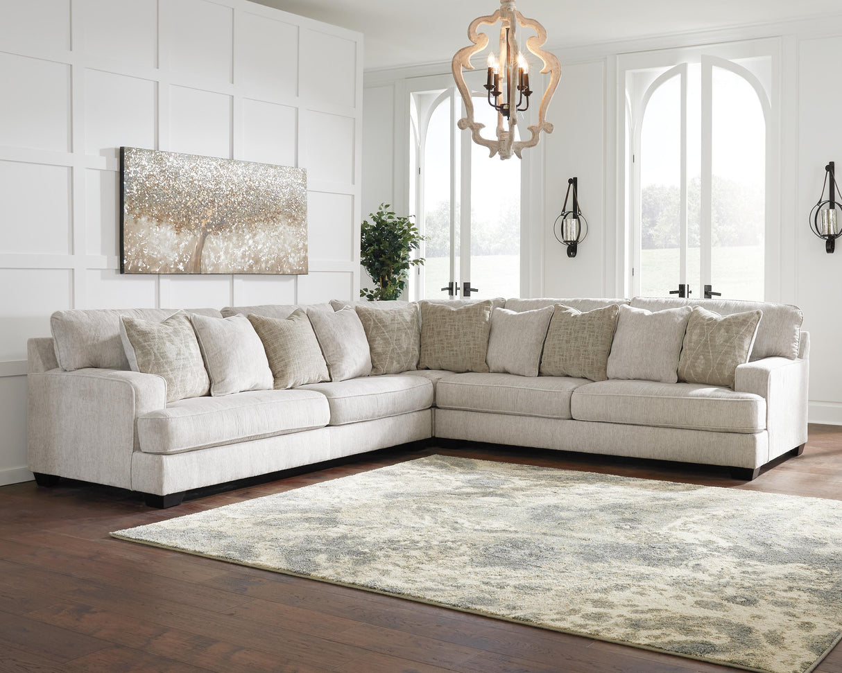 Rawcliffe Parchment 3-Piece Sectional from Ashley - Luna Furniture