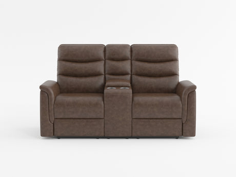 Metric Gray Double Glider Reclining Loveseat with Center Console from Homelegance - Luna Furniture