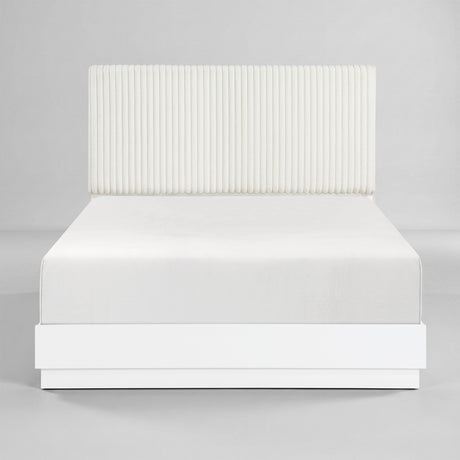 Linea Pearl White Queen Bed from Homelegance - Luna Furniture