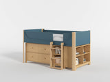 B2048GNLT-1*2BCDR (6) Low Loft Bed with 2-Shelf Bookcase, 4-Shelf Bookcase and Dresser from Homelegance - Luna Furniture