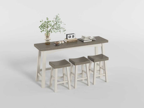Caspian White/Coffee Pub Height Stool, Set of 2 from Homelegance - Luna Furniture