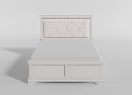 Lana White California King LED Upholstered Panel Bed from Homelegance - Luna Furniture