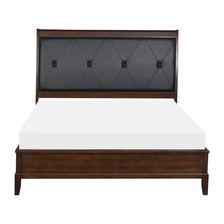 Cotterill Cherry King Upholstered Panel Bed from Homelegance - Luna Furniture