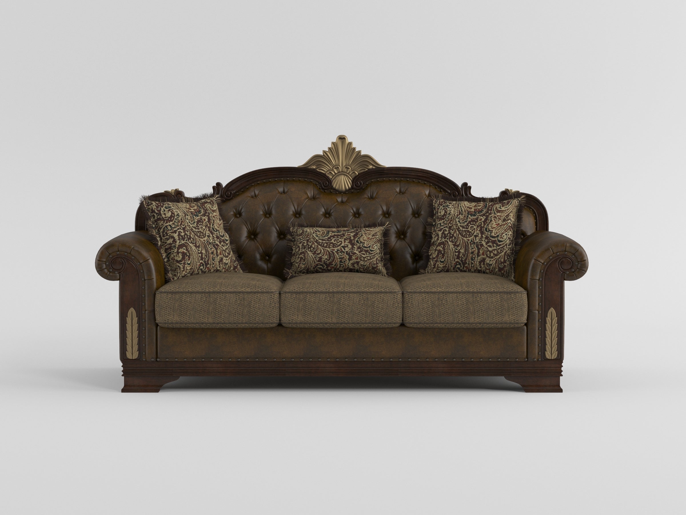 Croydon Dark Cherry Sofa - Luna Furniture