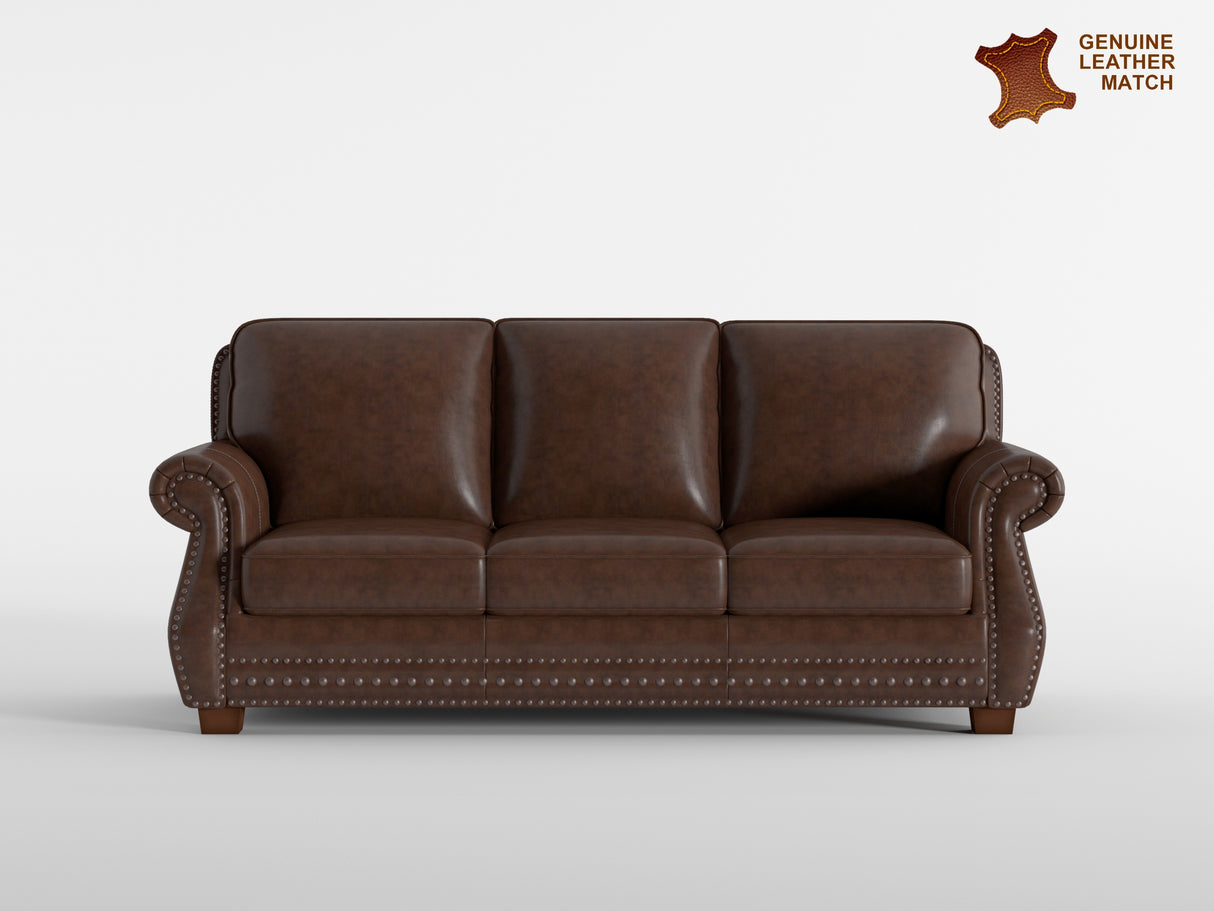 Remington Black Leather Loveseat from Homelegance - Luna Furniture