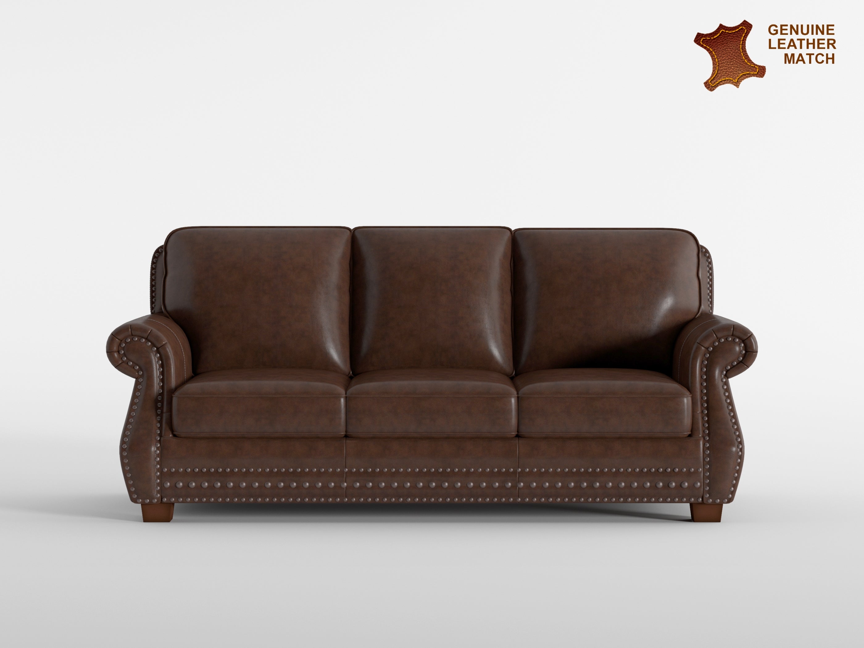 Remington Brown Push Back Leather Reclining Chair – Luna Furniture