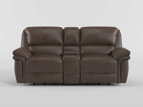 Proctor Gray Microfiber Power Double Reclining Loveseat with Center Console from Homelegance - Luna Furniture
