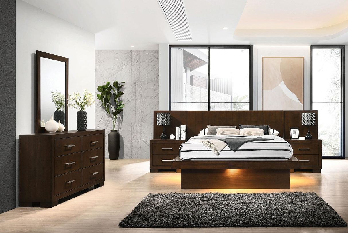 Jessica Cappuccino 6-Piece Eastern King Bedroom Set with Nightstand Panels from Coaster - Luna Furniture