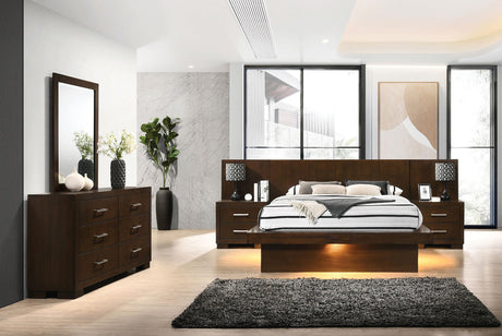 Jessica Cappuccino 6-Piece Eastern King Bedroom Set with Nightstand Panels from Coaster - Luna Furniture