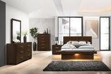 Jessica Cappuccino 5-Piece Eastern King Bedroom Set with Bookcase Headboard from Coaster - Luna Furniture