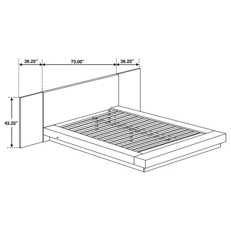 Jessica Eastern King 5-Piece Minimalistic Platform Bedroom Set from Coaster - Luna Furniture