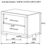 Jessica Eastern King 5-Piece Minimalistic Platform Bedroom Set from Coaster - Luna Furniture