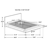 Jessica Cappuccino Queen Platform Bed with Rail Seating from Coaster - Luna Furniture