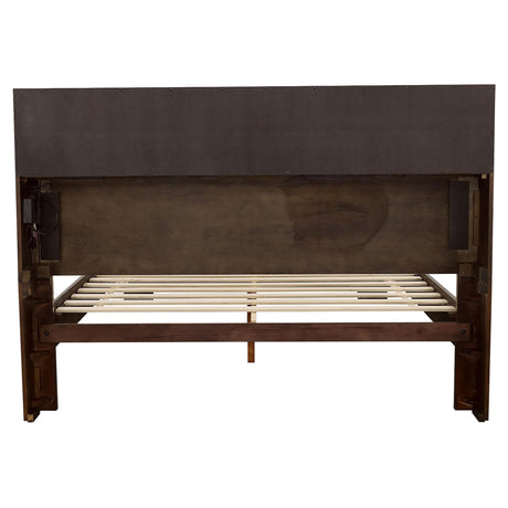 Jessica Cappuccino Queen Bed with Storage Headboard from Coaster - Luna Furniture