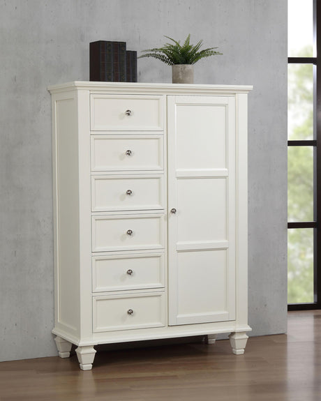 Sandy Beach White 8-Drawer Man's Chest Storage from Coaster - Luna Furniture