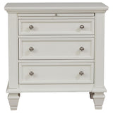 Sandy Beach White 4-Piece Eastern King Storage Bedroom Set with Sleigh Headboard from Coaster - Luna Furniture