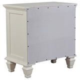 Sandy Beach White 4-Piece Eastern King Storage Bedroom Set with Sleigh Headboard from Coaster - Luna Furniture