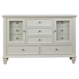 Sandy Beach White 4-Piece Eastern King Storage Bedroom Set with Sleigh Headboard from Coaster - Luna Furniture