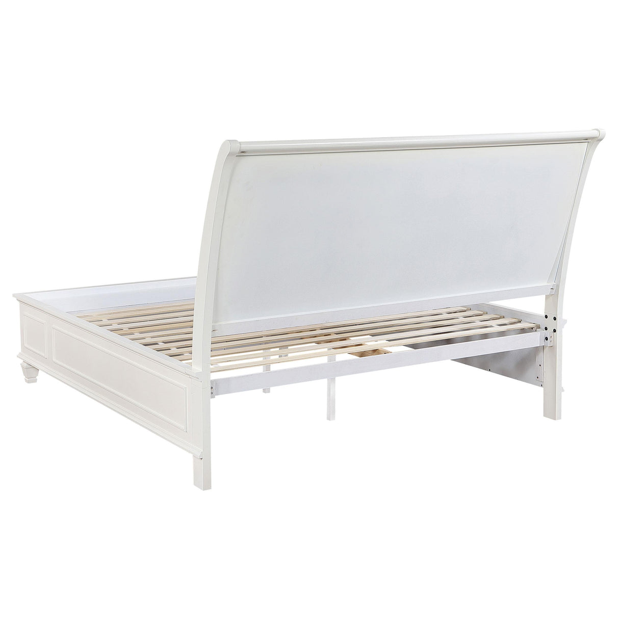 Sandy Beach White 5-Piece Eastern King Storage Bedroom Set with Sleigh Headboard from Coaster - Luna Furniture