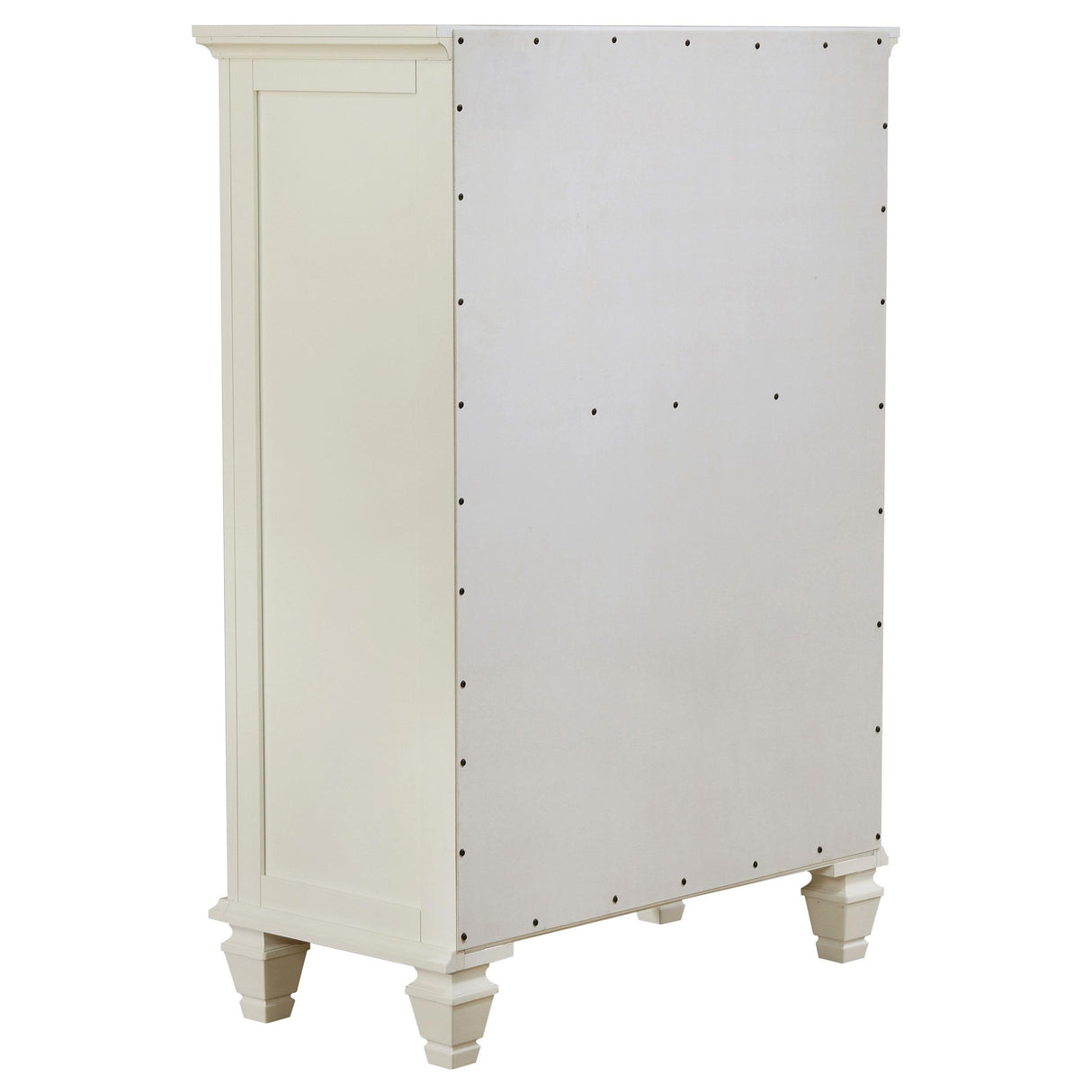 Sandy Beach White 5-Piece Eastern King Storage Bedroom Set with Sleigh Headboard from Coaster - Luna Furniture
