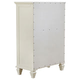 Sandy Beach White 5-Piece Eastern King Storage Bedroom Set with Sleigh Headboard from Coaster - Luna Furniture