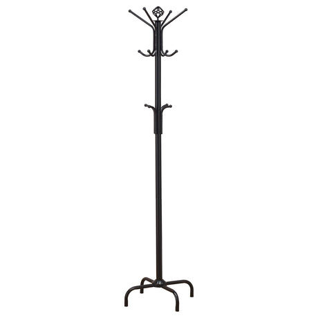 Collier Black 12-Hook Coat Rack from Coaster - Luna Furniture