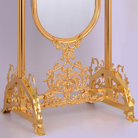 HD-202 Golden Brass Floor Mirror from Homey Design - Luna Furniture