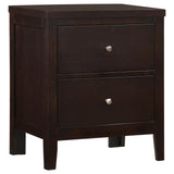 Carlton Cappuccino and Black 5-Piece Full Upholstered Bedroom Set from Coaster - Luna Furniture