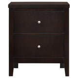 Carlton Cappuccino and Black 5-Piece Full Upholstered Bedroom Set from Coaster - Luna Furniture