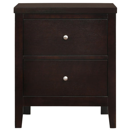 Carlton Cappuccino and Black 5-Piece Full Upholstered Bedroom Set from Coaster - Luna Furniture