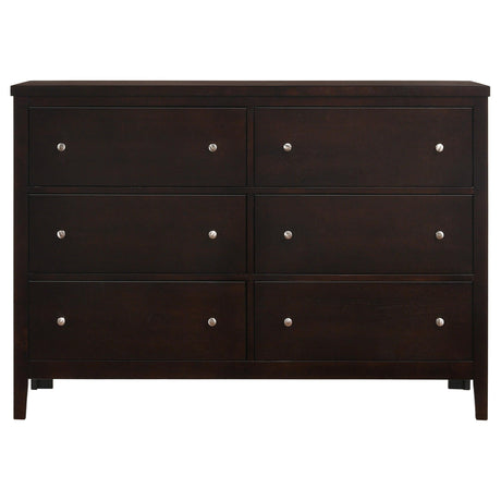 Carlton Cappuccino and Black 5-Piece Full Upholstered Bedroom Set from Coaster - Luna Furniture